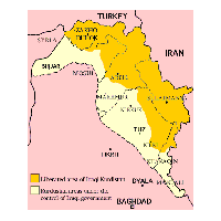 Carte du Kurdistan