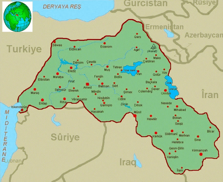 Kurdish Territory Map