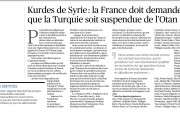 APPEL DE DÉPUTÉS : Kurdes de Syrie : la France doit demander que la Turquie soit suspendue de l’Otan