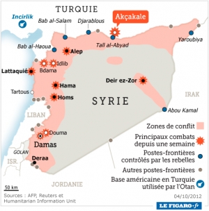 Carte de Syrie