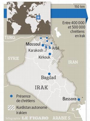 carte d'Irak