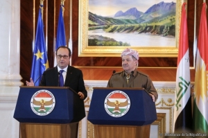  François Hollande et Massoud Barzani