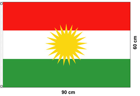 Kurdistan Hissflagge kurde drapeaux drapeaux 60x90cm
